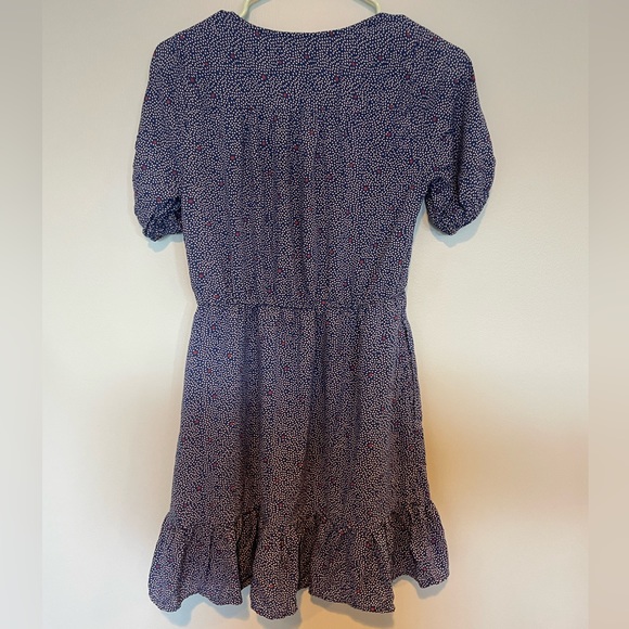 Lucky Brand Mila wrap surplice puff sleeve ruffle mini dress - Picture 7 of 9